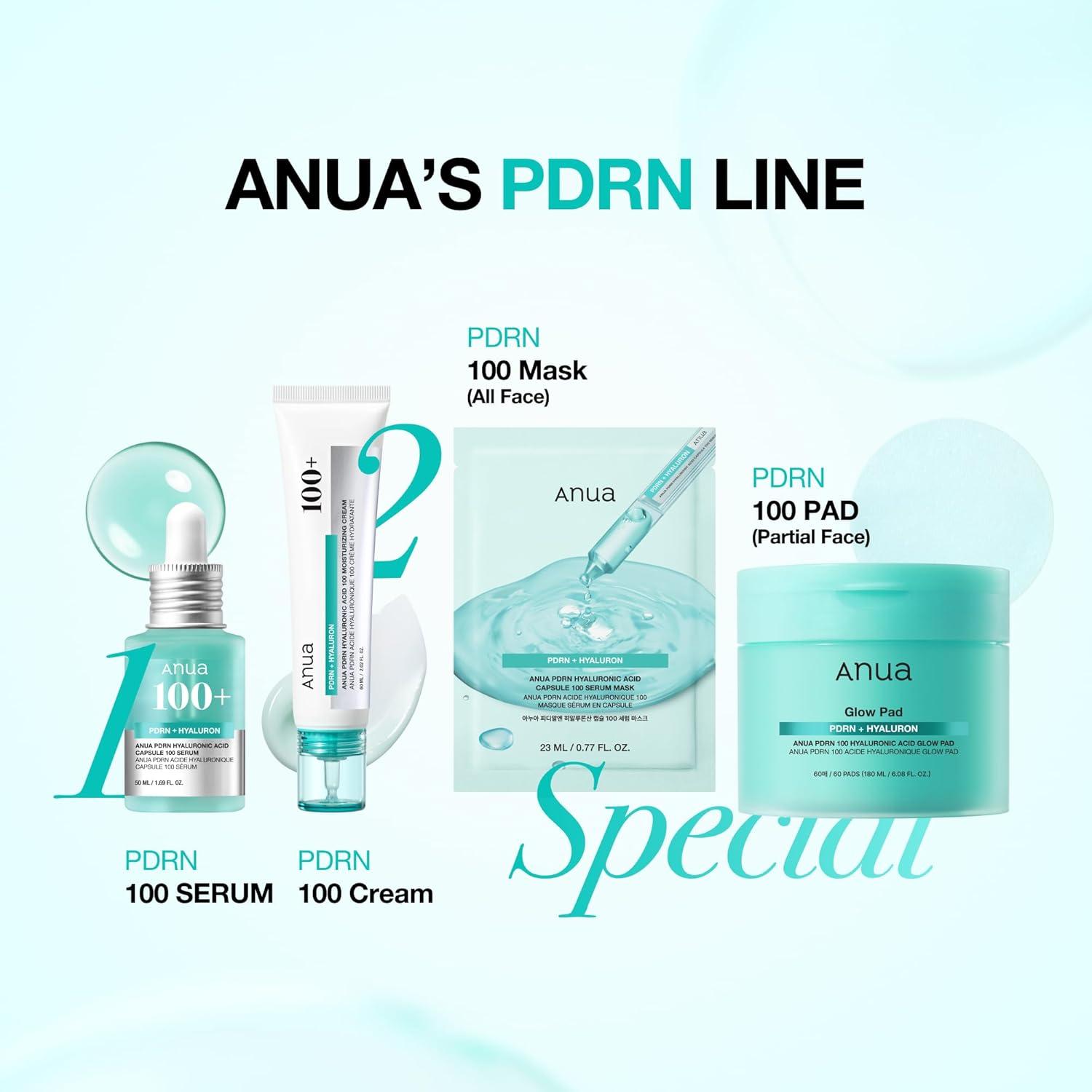 image:imageANUA PDRN Hyaluronic Acid Capsule 100 Serum Mask everyday glow korean sheet mask with Salmon PDRN Hyaluronic acid Collagen Self home care facial mask for glass skin Korean skin care 10EA
