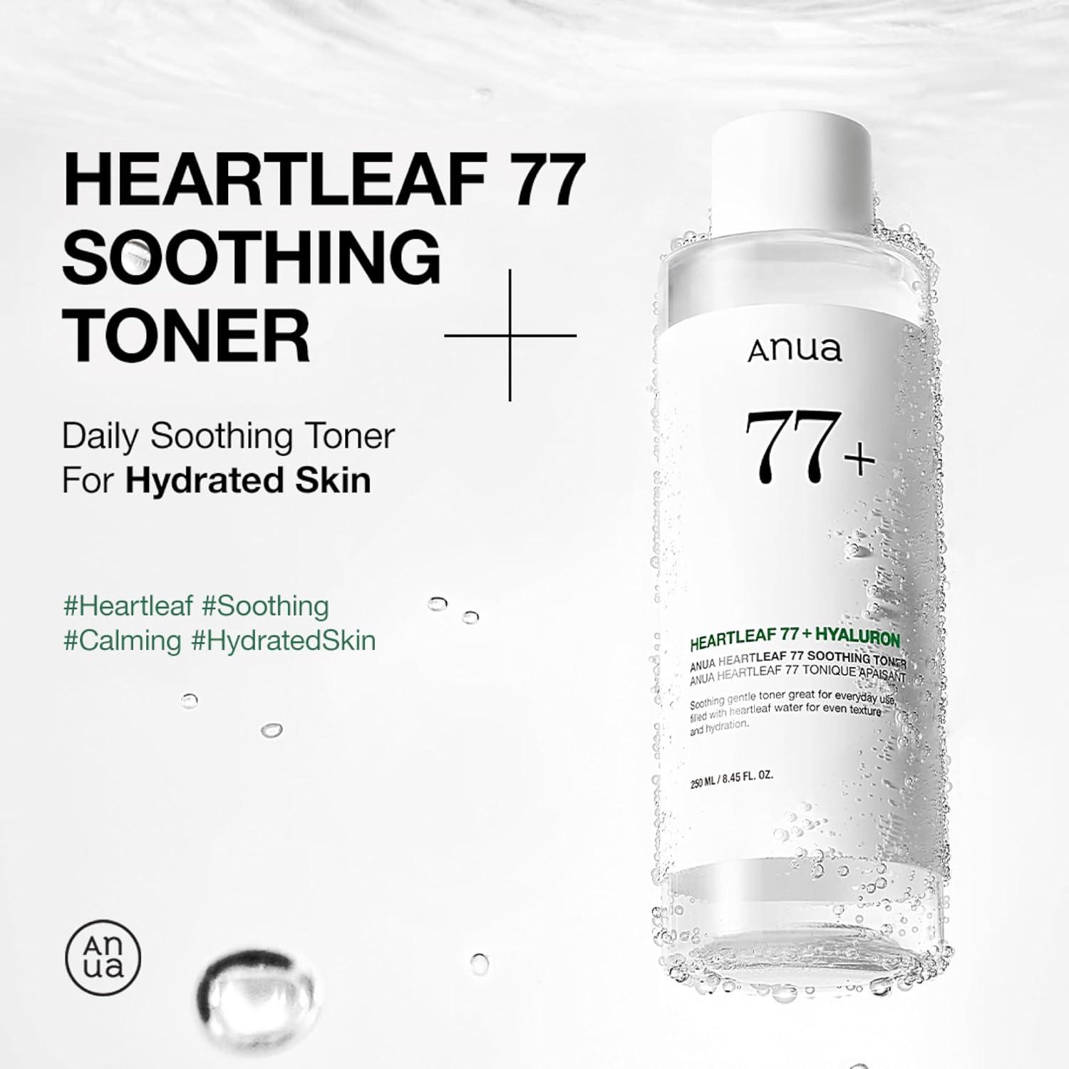 image:imageAnua Heartleaf 77 Soothing Toner I pH 55 Trouble Care Calming Skin Refreshing Hydrating Purifying Cruelty Free Vegan250ml 845 flozUnscented