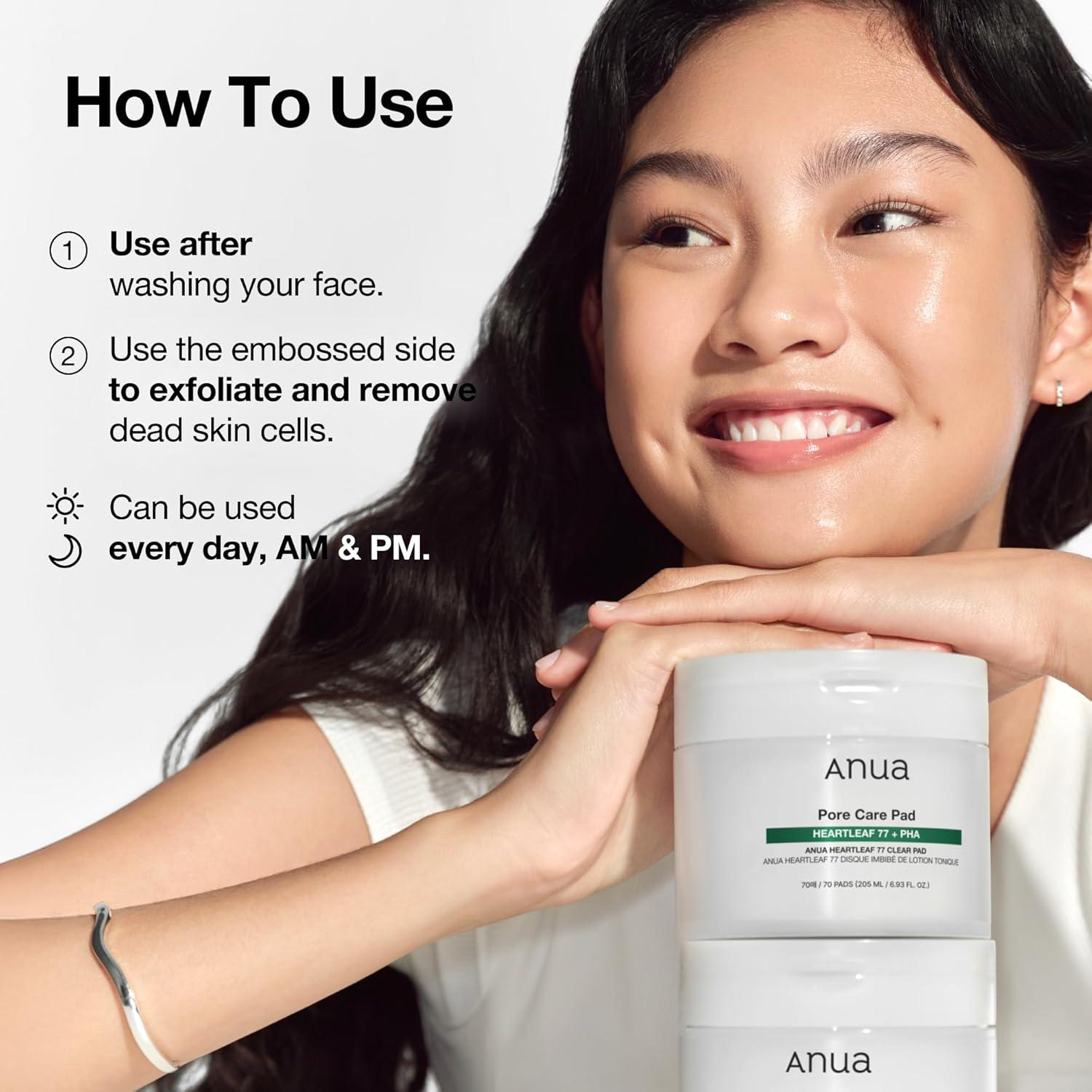 image:imageAnua Niacinamide 5 TXA Toner Pads Hydrating Facial Pad for Daily Care Undereye with Tranexamic acid Korean Skin Care 210ml 60 PadsHeartleaf