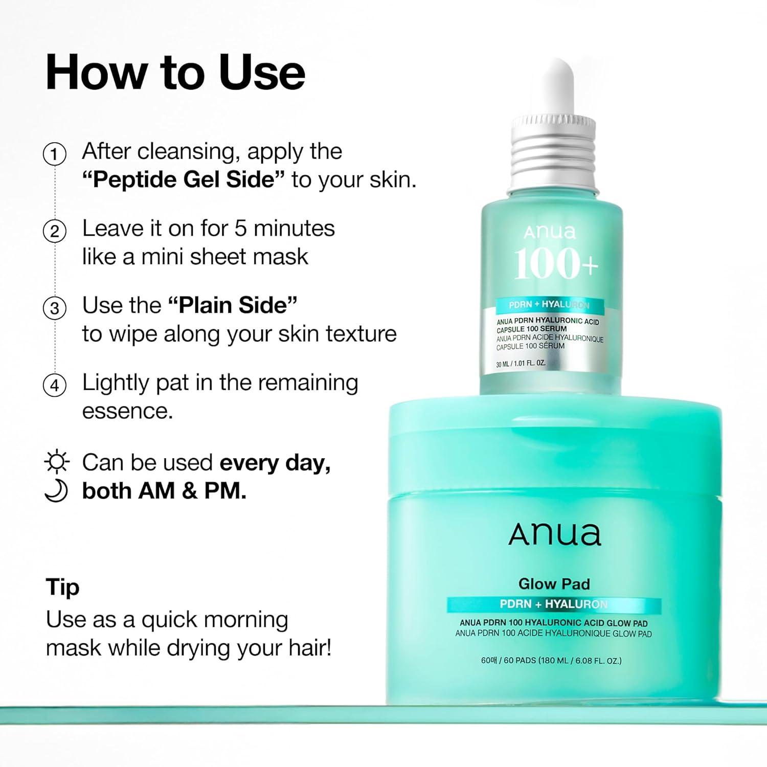 image:imageAnua PDRN Deep Hydrating Prep amp Boost DuoYouthful looking amp Moisture Plumping Synergy Salmon DNA Hyaluronic Acid Mini Sheet mask for Day amp Night Routine Korean skincare set