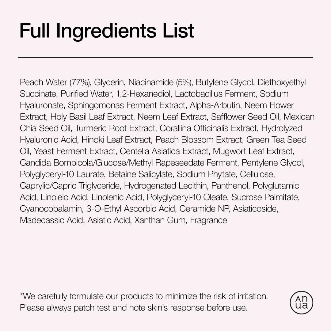 image:imageAnua Peach 70 Niacinamide Serum 30ml brightening hydrating face serumdaily clean beauty 101 fl oz