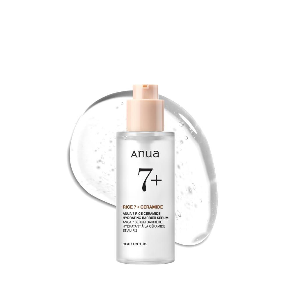 image:imageANUA Rice Ceramide 7 Hydrating Barrier Serum Moisturizing Serum for Face Rice Hyaluronic Acid Niacinamide Fragrance Free Noncomodogenic Glass Skin Korean Skin Care 50ml169floz