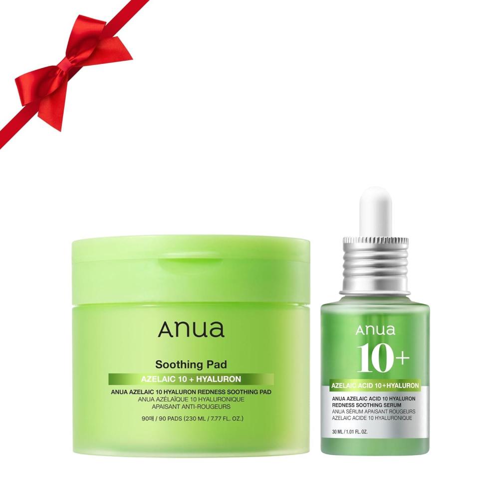 image:imageAnua Azelaic Acid Redness Soothing Prep amp Boost Duo Soothing amp Calming Synergy Spot care with Mini Sheet mask for Day amp Night Routine Korean skincare set