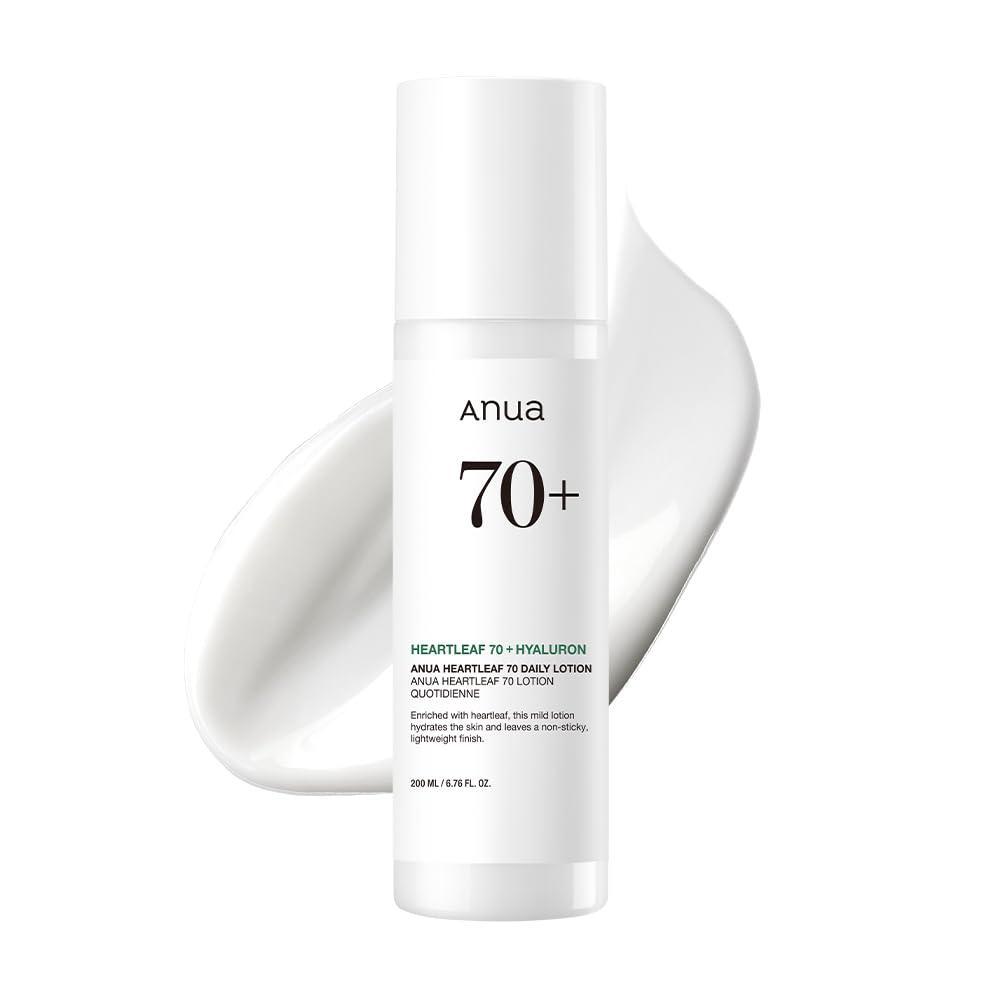 image:imageAnua Heartleaf Daily Lotion Face Moisturizer with Hyaluronic Acid for Sensitive Skin Lightweight Korean Skin Care 200ml 676 floz