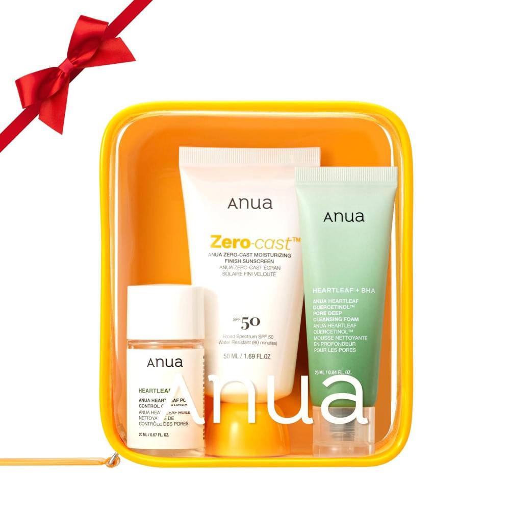 image:imageAnua SunReady Travel Kit ZeroCast Sunscreen amp Cleansing oil amp Face Wash Korean Sunscreen with Mini Size Double Cleansing routine Korean Skincare Set