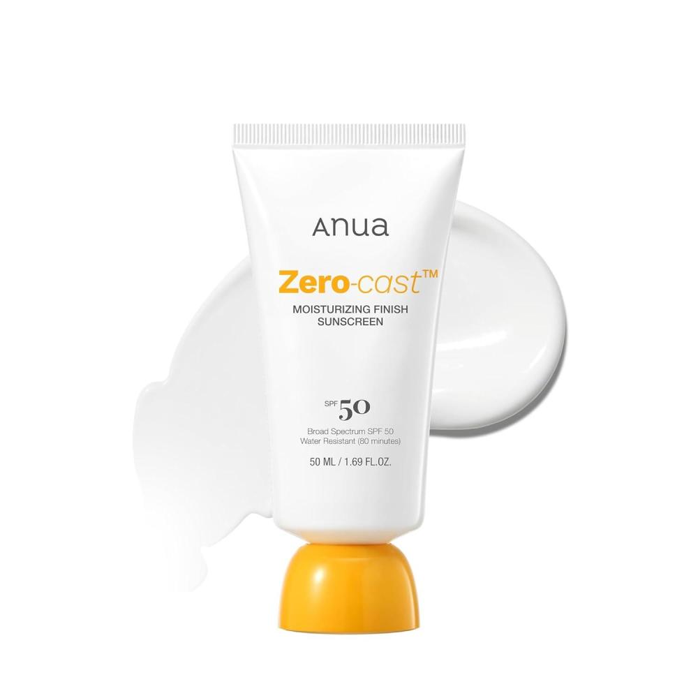 image:imageAnua ZeroCast Moisturizing Finish SunscreenSPF 50 Glow Natural SunscreenNo White Cast Hyaluronic Acid Niacinamide Sun Block For faceOilFree Oxybenzone Free Travel Essential 50ml169floz