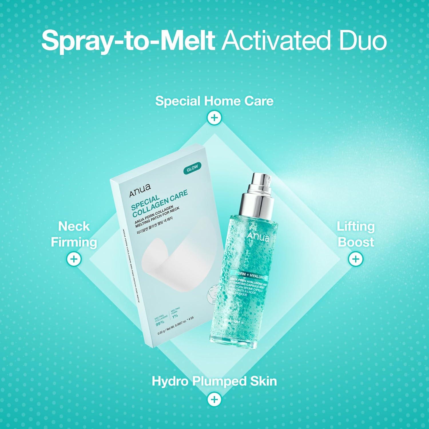 image:imageAnua PDRN Collagen Intensive Fine Line Care Set PDRN Salmon DNA Glow Serum Spray For Hydration Collagen Patch for Firmness Neck amp Facial Fine Line Perfect Home Care Korean Skincare Set