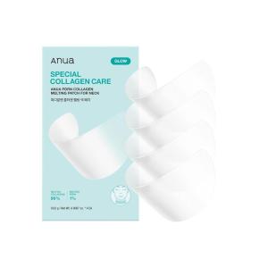 ANUA PDRN Collagen Melting Patch for Neck, Instant Melting Thin Film Patch with Salmon DNA for Neck Wrinkles, Foreheads, Firming, Lifting, Anti-Sagging, Spot Aging Care, Korean Skincare (0.02g x 4EA)