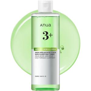 Anua Azelaic Acid 3 CICA Skin Clarifying Toner, Soothing & Clear Care, with Salicylic & Azelaic Acid, Sebum & Spot Care, Suitable for Sensitive Skin, Korean Skincare (250ml / 8.45 fl.oz)
