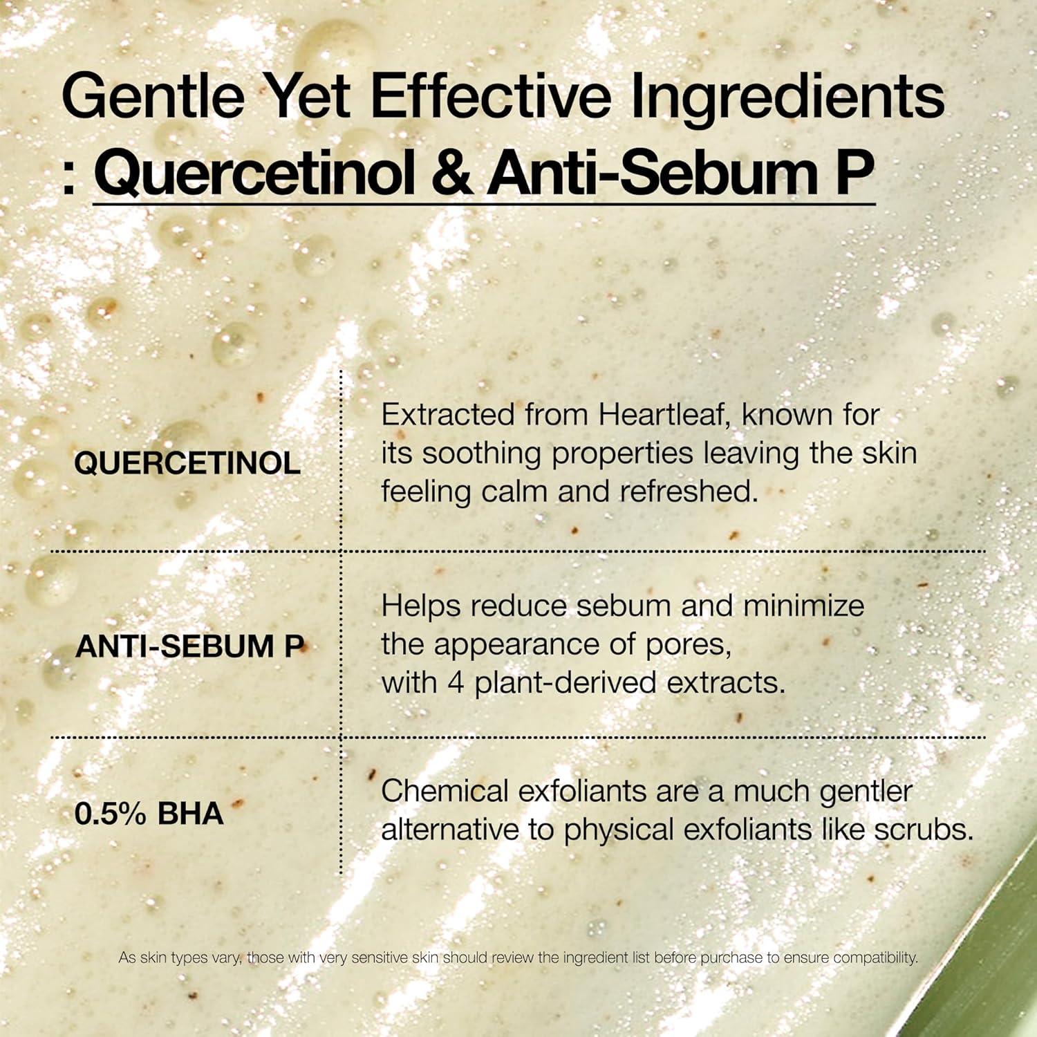image:imageANUA Heartleaf Quercetinol Pore Deep Cleansing Foam Facial Cleanser for Double Cleansing BHA Hyaluronic Acid Glycerin Face Wash Blackhead Remover Korean Skincare 150ml507 floz