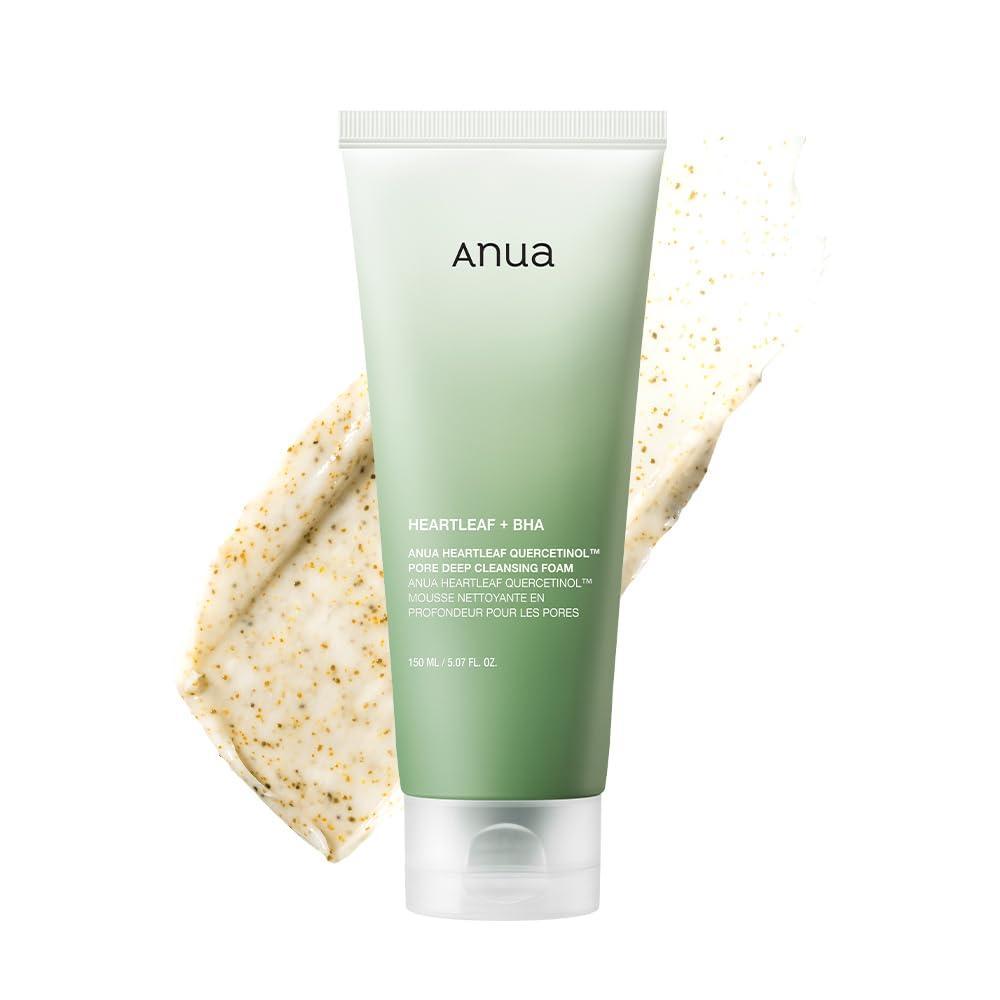 image:imageANUA Heartleaf Quercetinol Pore Deep Cleansing Foam Facial Cleanser for Double Cleansing BHA Hyaluronic Acid Glycerin Face Wash Blackhead Remover Korean Skincare 150ml507 floz