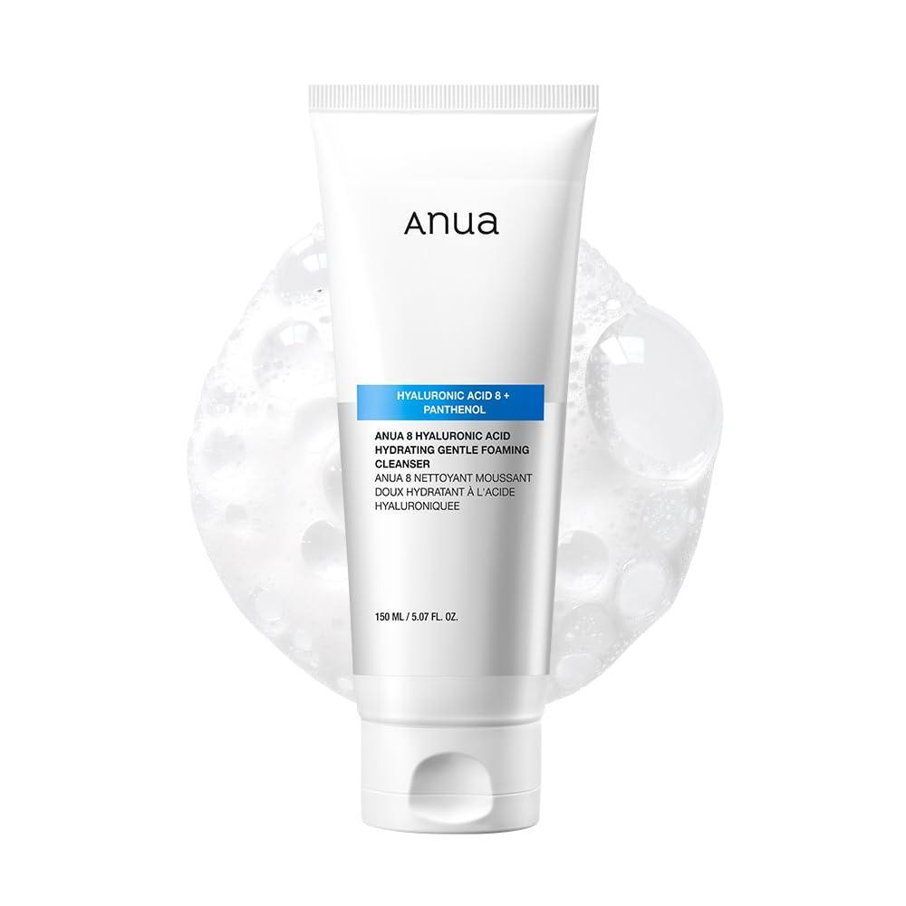 image:imageAnua Hydrating Gentle Foaming Cleanser Hyaluronic Acid Glycerin Zinc Panthenol Korean Face Wash for Dry Skin for Double Cleansing Korean Skincare 150ml507fl oz