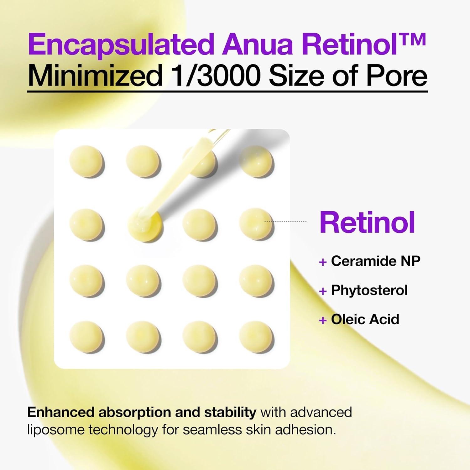 image:imageAnua Retinol Serum for AntiAging Textured skin 03 Retinol 5 Niacinamide 20Soothing Ingredients Gentle for Beginner 30ml 101 floz