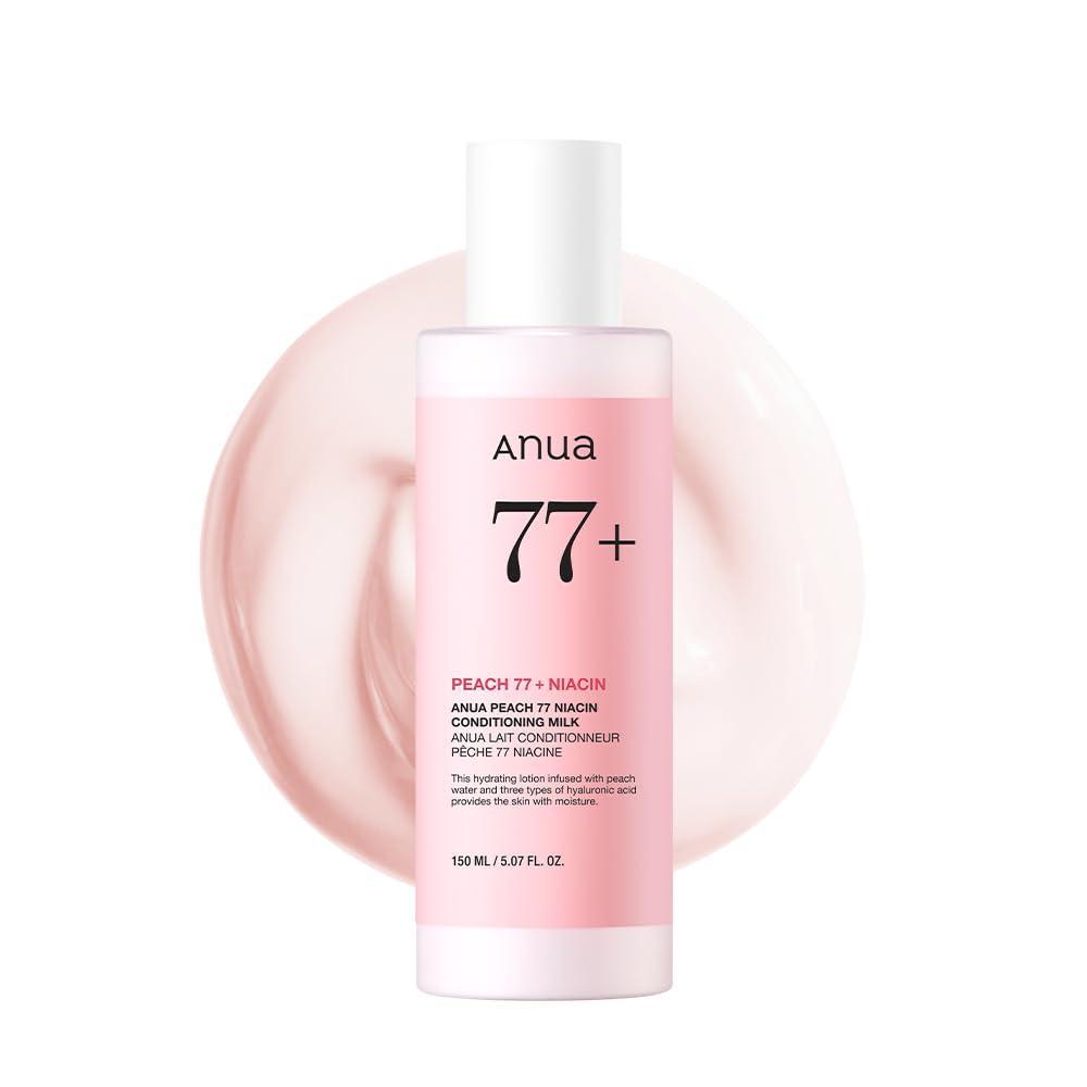 image:imageANUA Peach Niacin Conditioning Lotion Face Moisturizer with Vitamin B12 Ceramide Panthenol Hyaluronic Acid Lightweight Korean Skin Care for Glass Skin 150ml 507 floz