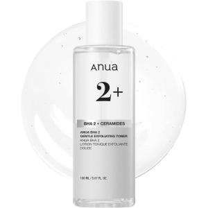 ANUA BHA 2% Gentle Exfoliating Toner, Mild Facial Exfoliant, Salicylic Acid for Pores and Sebum, Teatree Extract, Hyaluronic Acid, Ceramides (150ml / 5.07 fl.oz.)
