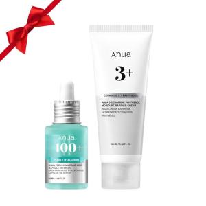 Anua Hydration & Barrier Support Duo, Salmon DNA serum with Ceramide barrier moisturizer, Glass skin for long-lasting hydration, Korean Skincare Set