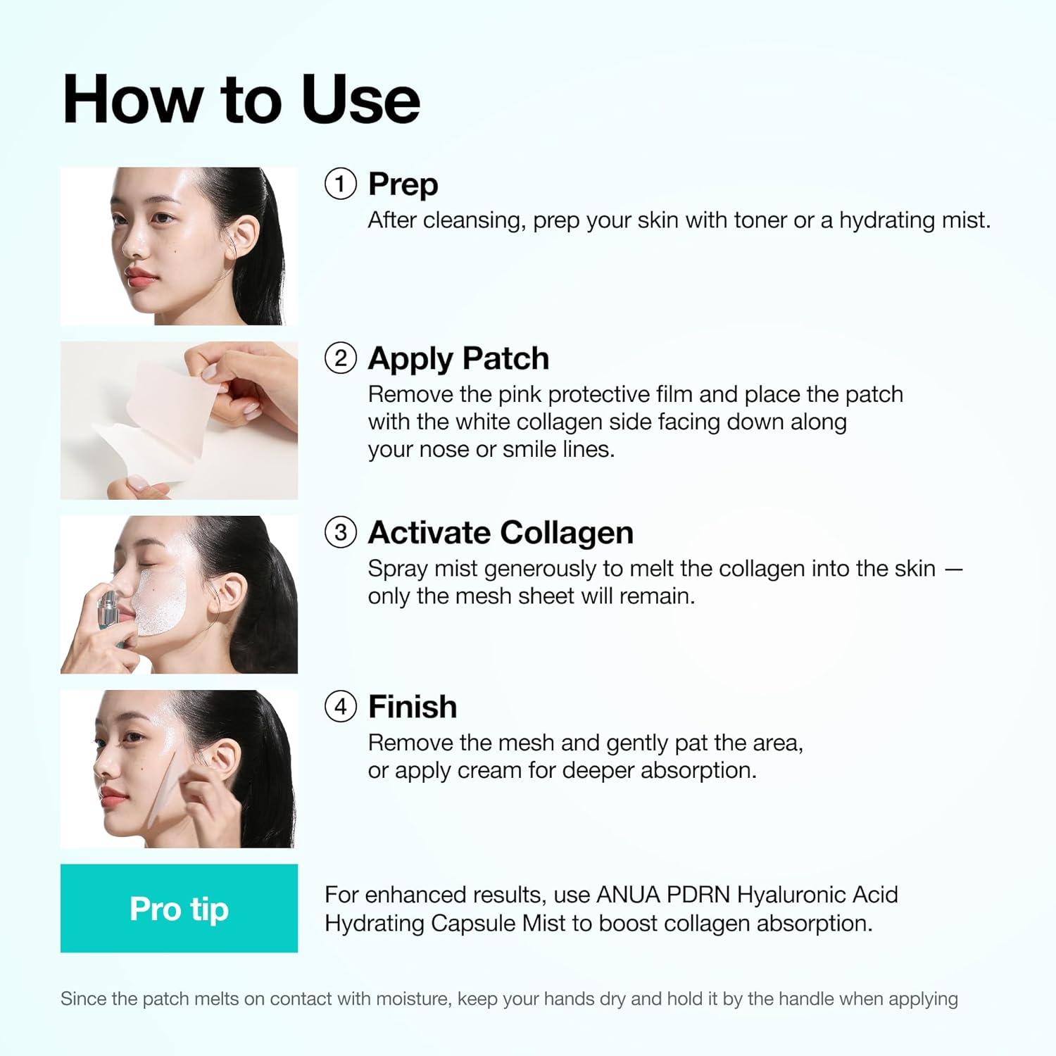 image:imageAnua PDRN Collagen Glass Skin Trio PDRN Salmon DNA Serum Spray Collagen Patch Facial Fine Line amp Cream Complete Glow Routine Face Mist with Special Patch Duo Korean Skincare Set